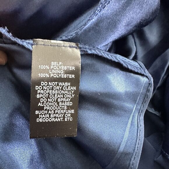 NWT Lulus 6 She's Gorgeous Navy Blue Lace-Up Rhinestone Maxi Dress 126$ - Picture 6 of 16